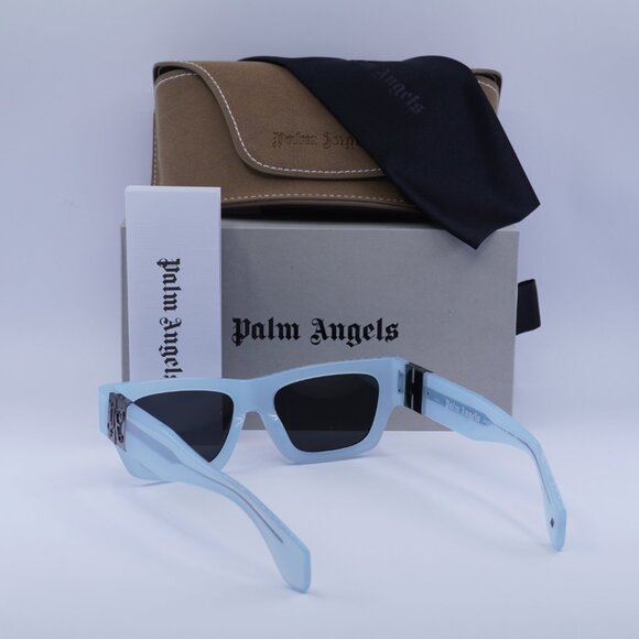 Palm Angels PERI10J MAGNOLIA 4007 Rectangle Sunglasses - Blue/Dark Grey - Picture 5 of 9